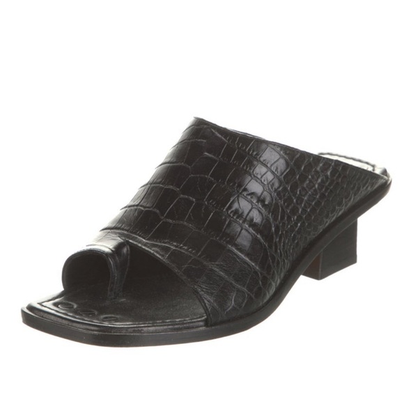 Frame denim Black animal mules sz 8 - Picture 6 of 6